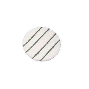 Bonnet à tapis avec bandes récurrentes 21'' blanc et vert , pour machine à basse vitesse RUP271